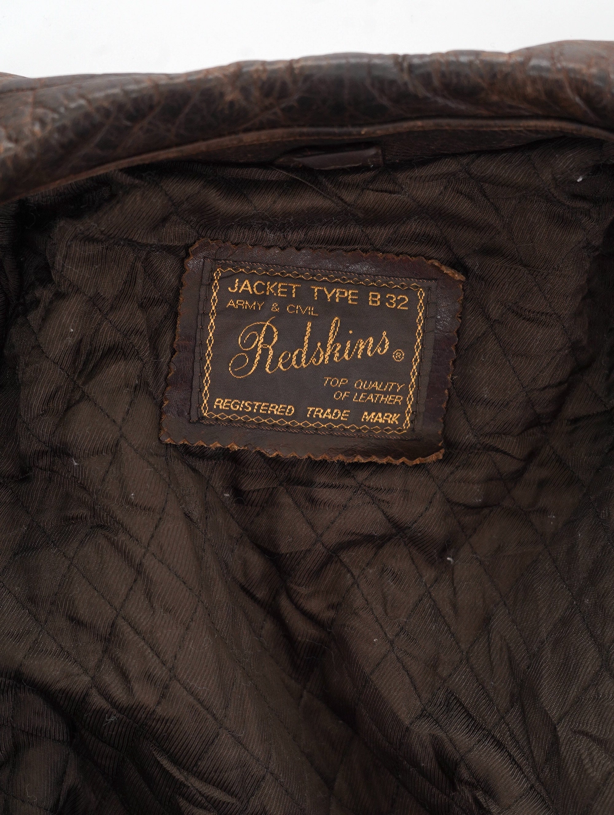 80s-90s REDSKINS type B32 leather jacket – NEVERKNOWS