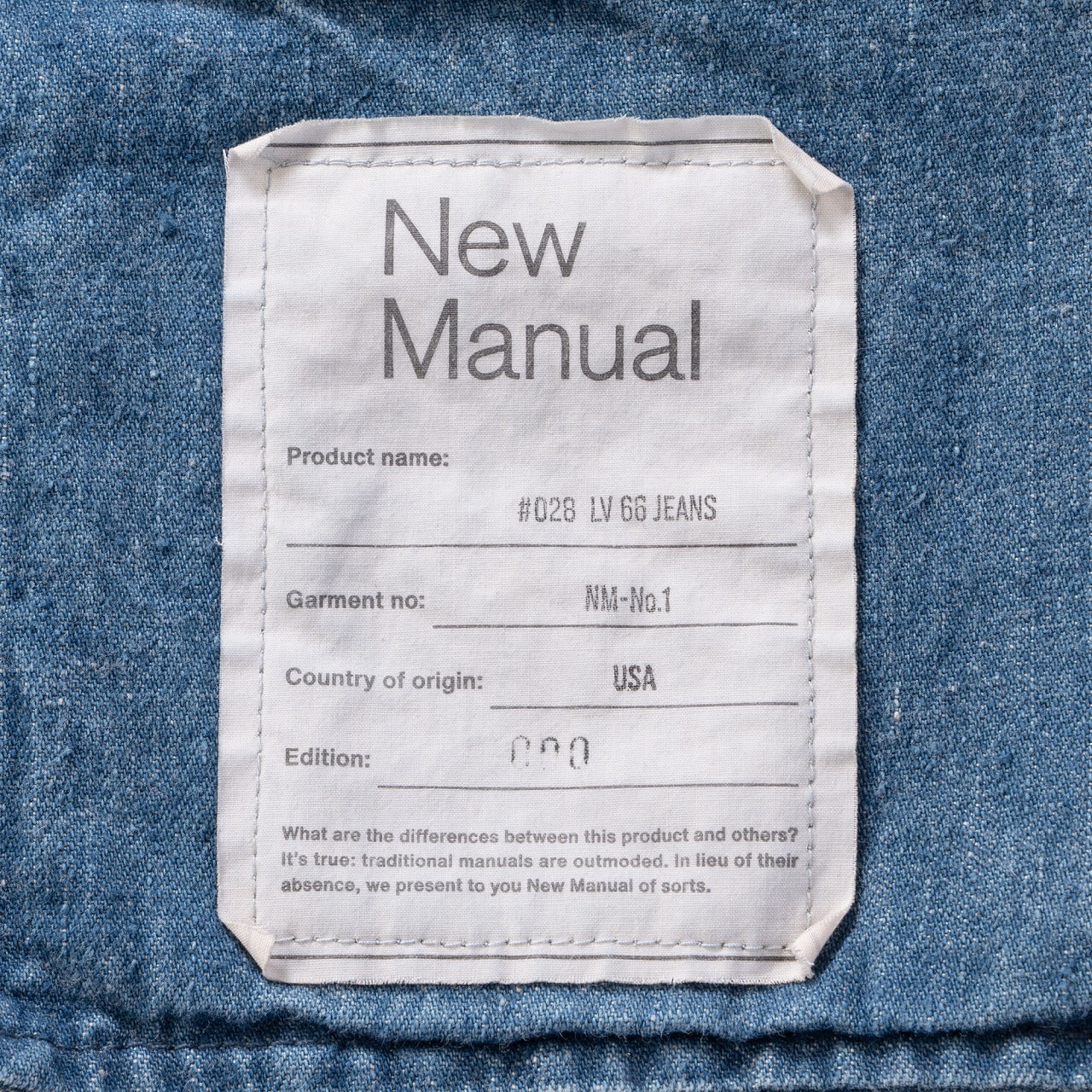 028 LV 66 JEANS – New Manual