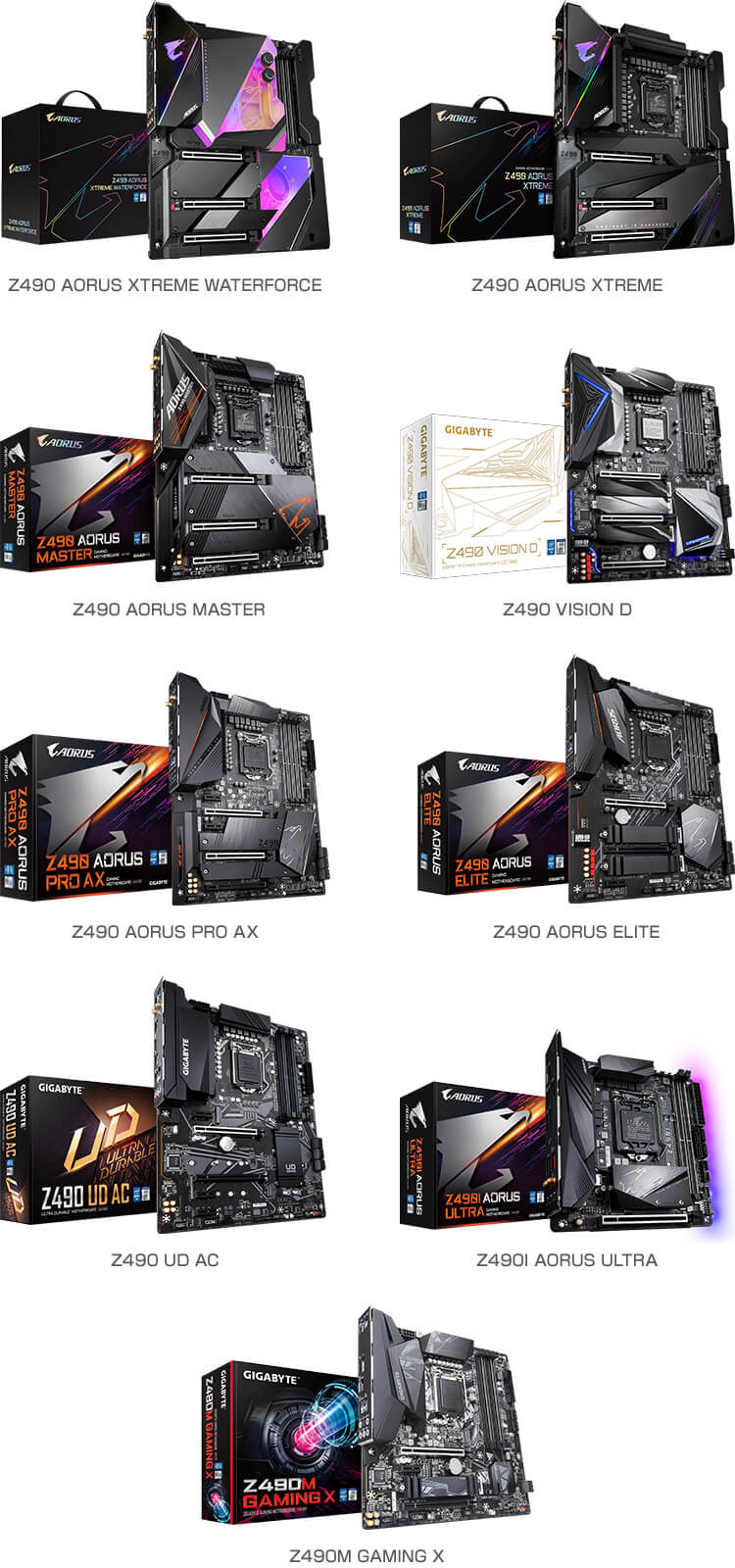 Intel Z490チップセットを搭載するマザーボード9製品を発表 - 株式会社