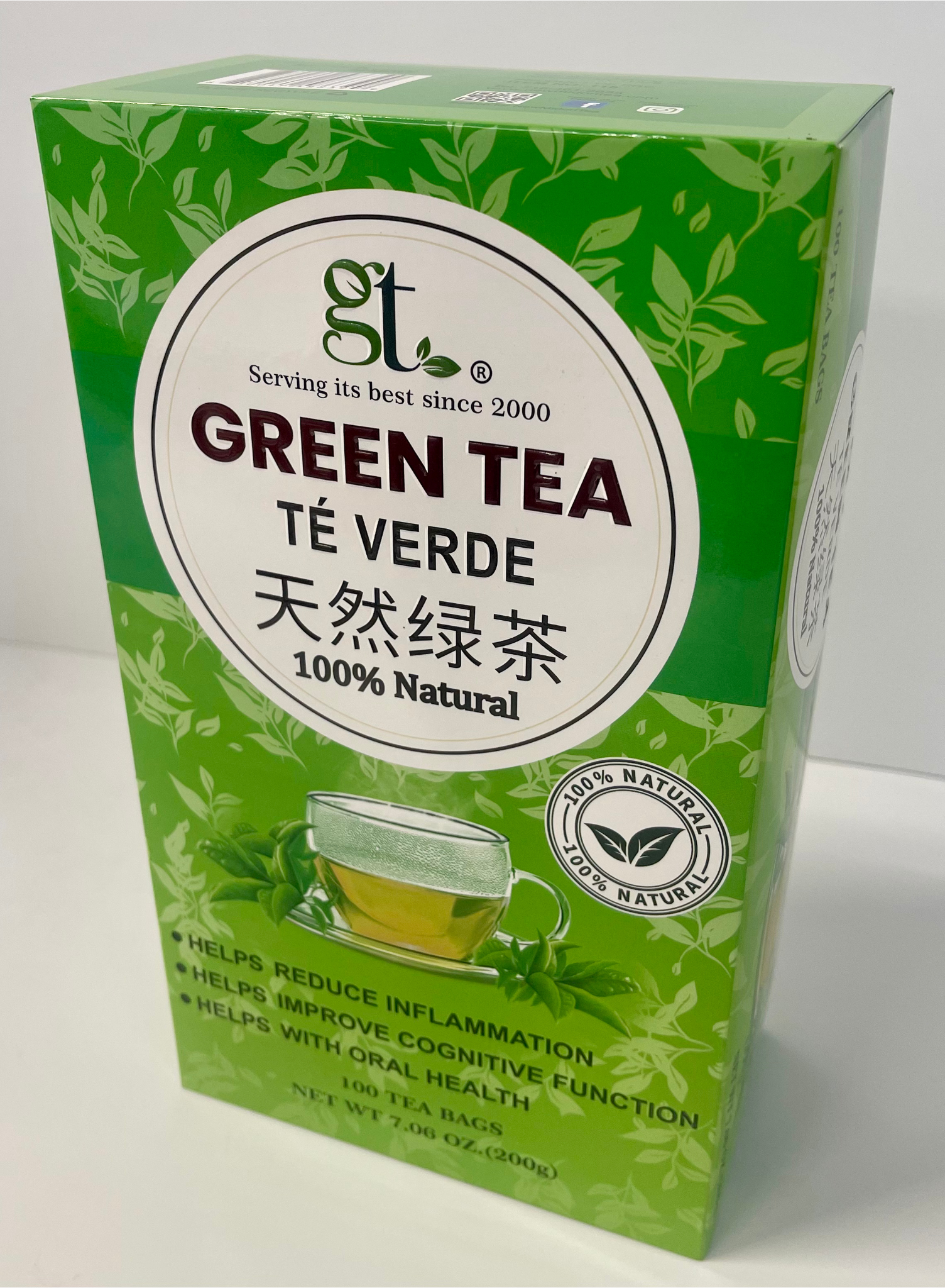 Natural Green Tea (100 Tea Bags) - GT - GoTo Tea by New Midori