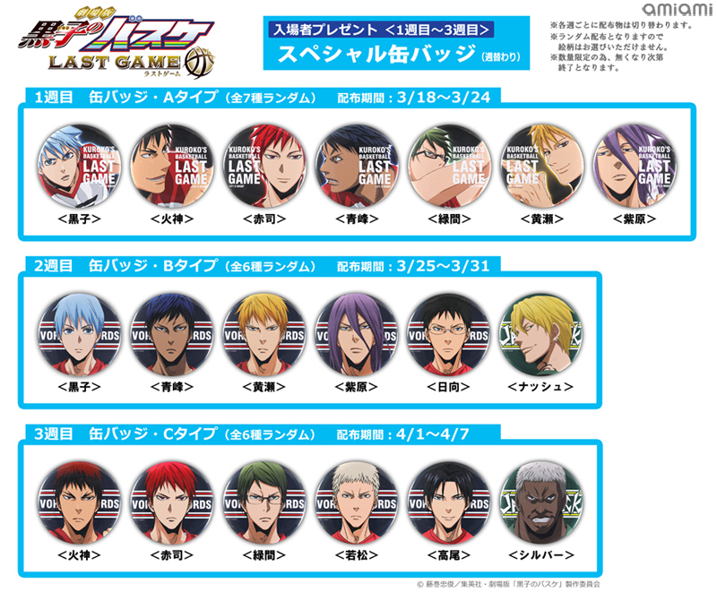 トピックス】『劇場版 黒子のバスケ LAST GAME』 劇場 入場者