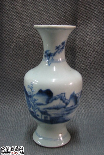 清雍正青花山水人物美人瓶（已转让） 藏家展厅收藏资讯|艺术家|书画家