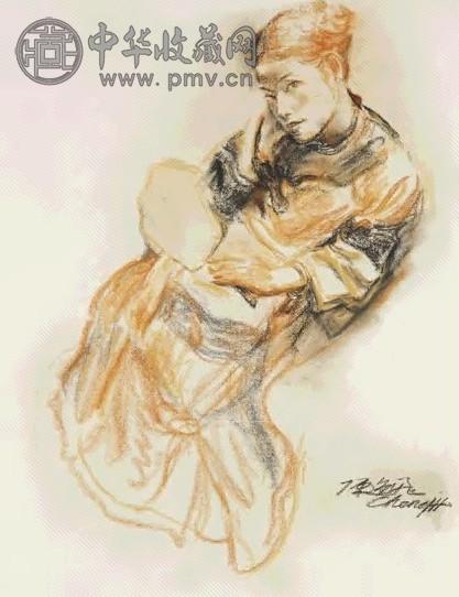 陈逸飞人物油画棒纸本框收藏资讯|艺术家|书画家|书画名人|书法家-中华