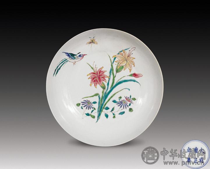 清雍正粉彩花鸟盘收藏资讯|艺术家|书画家|书画名人|书法家-中华收藏网