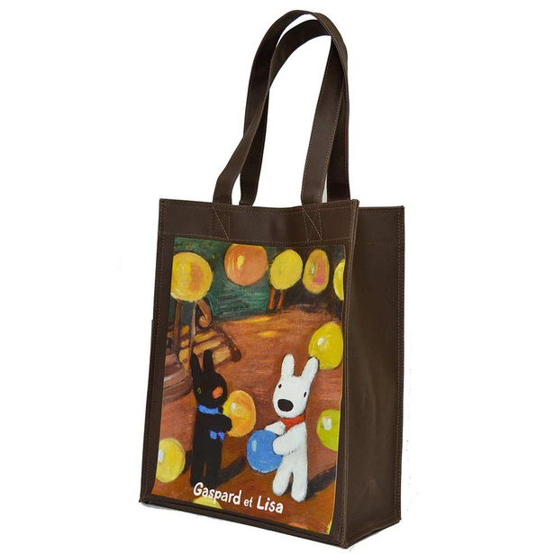 リサとガスパールのアートを持ち歩く！機能的なタテ型トートバッグが