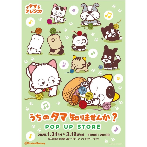 タマ＆フレンズ」サンリオキャラクターズとのコラボグッズを都内で初