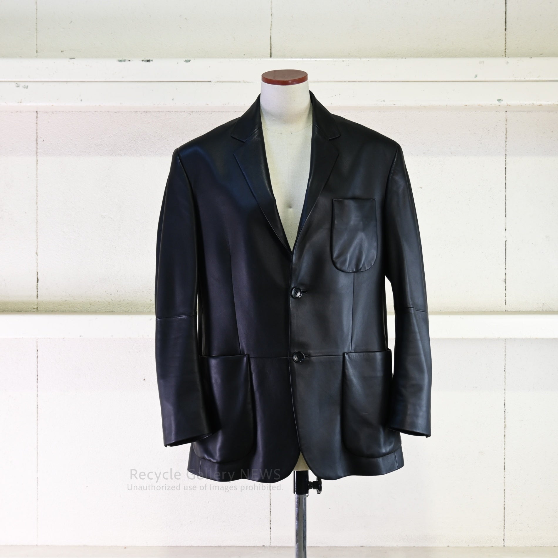 LOEWE Men's Lamb Leather Jacket in Black Jonathan Anderson