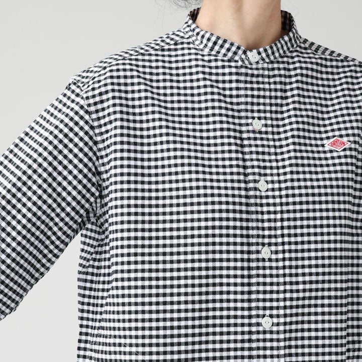 DANTON(ダントン) オックスフォード バンドカラーシャツ(DT-B0279OXP