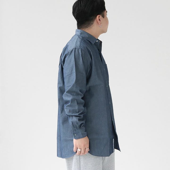 nanamica(ナナミカ) レギュラーカラー シャンブレーシャツ(SUGF359)の