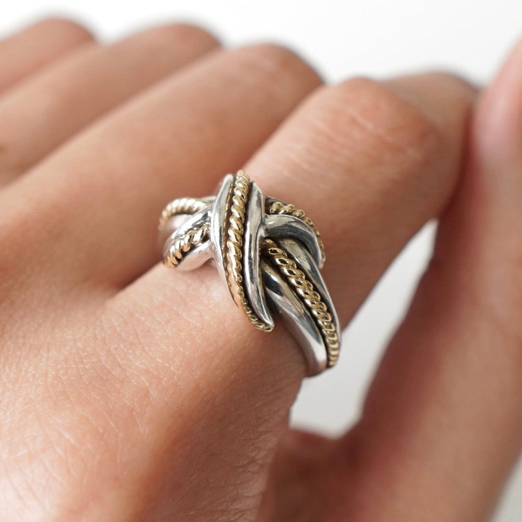 ティファニー シグネチャー 925/750 コンビ 指輪 リング 9.5号