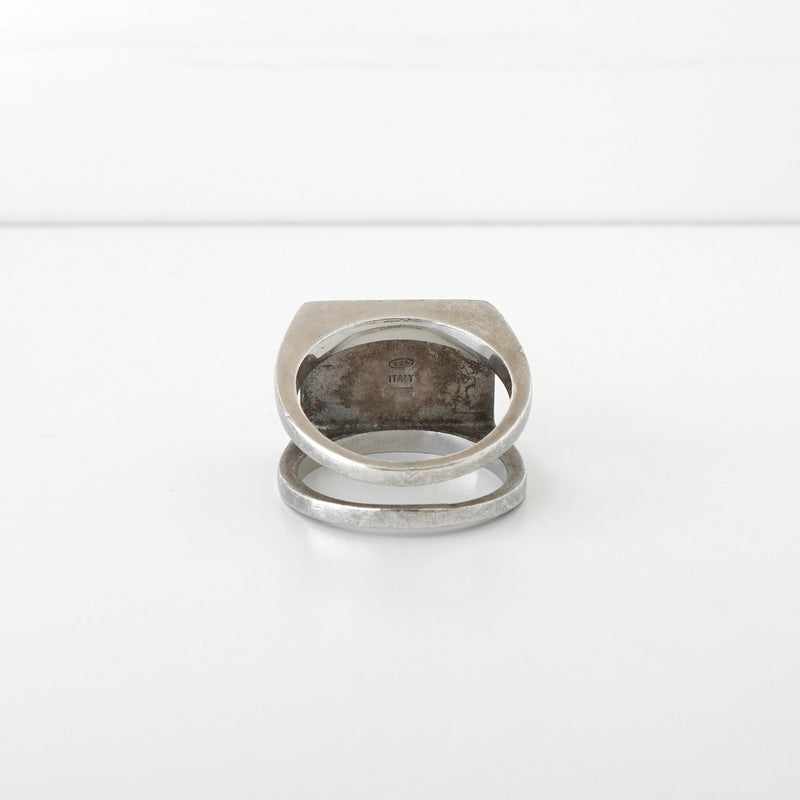 メゾンマルジェラ 四つタグ シグネットリング 指輪 シルバー925