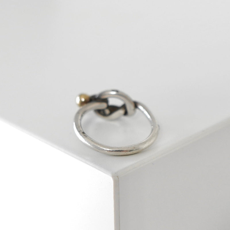 ティファニー ラブノット シルバー925 K18 コンビ 指輪 リング 11号