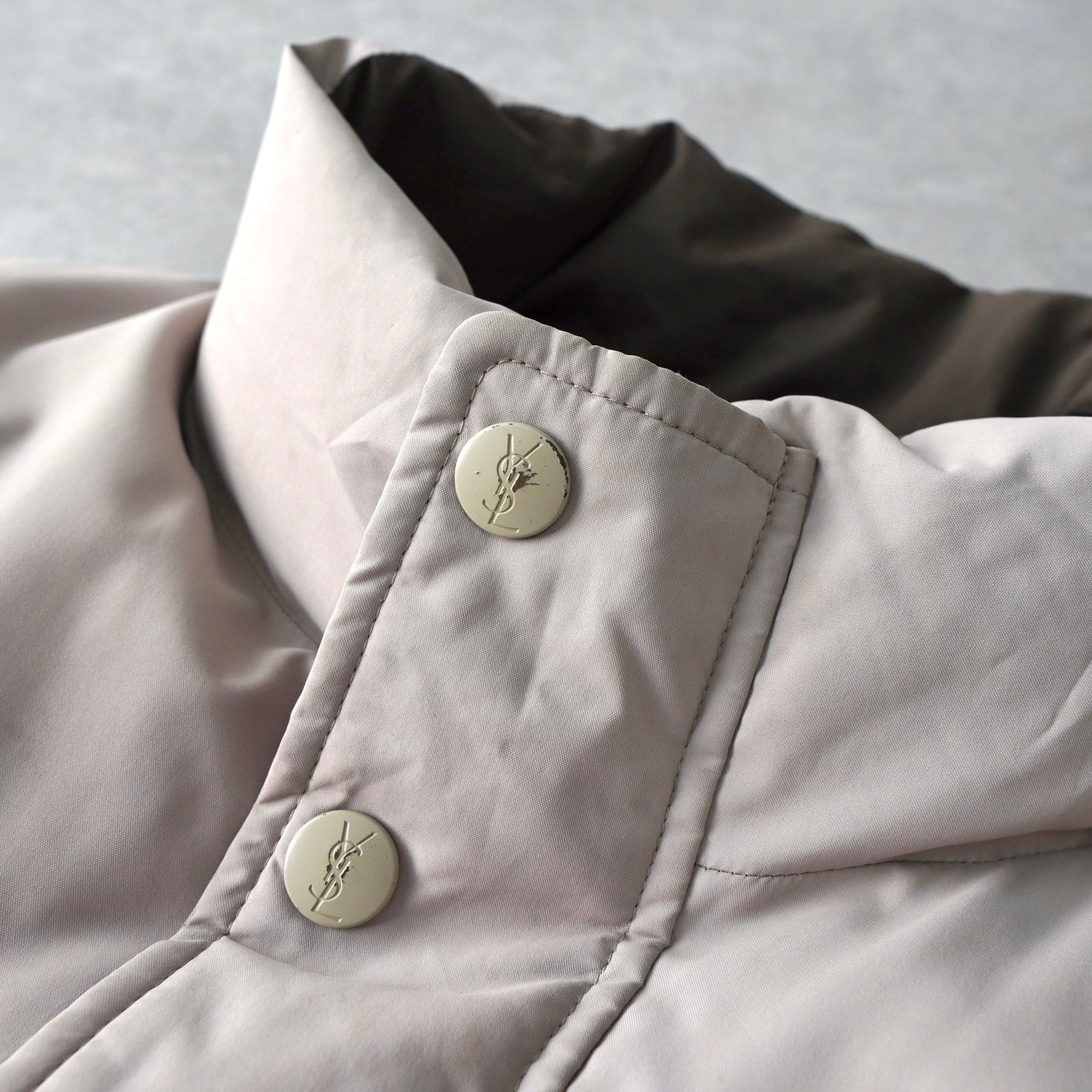 イブ サンローラン ヴィンテージ リバーシブル YSLロゴ 中綿ジャケット