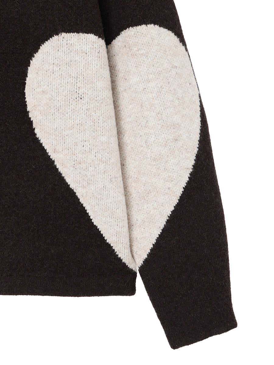 NKNIT ♡pattern Small KNIT ブラウン 2025AW NKNIT ♡pattern Small