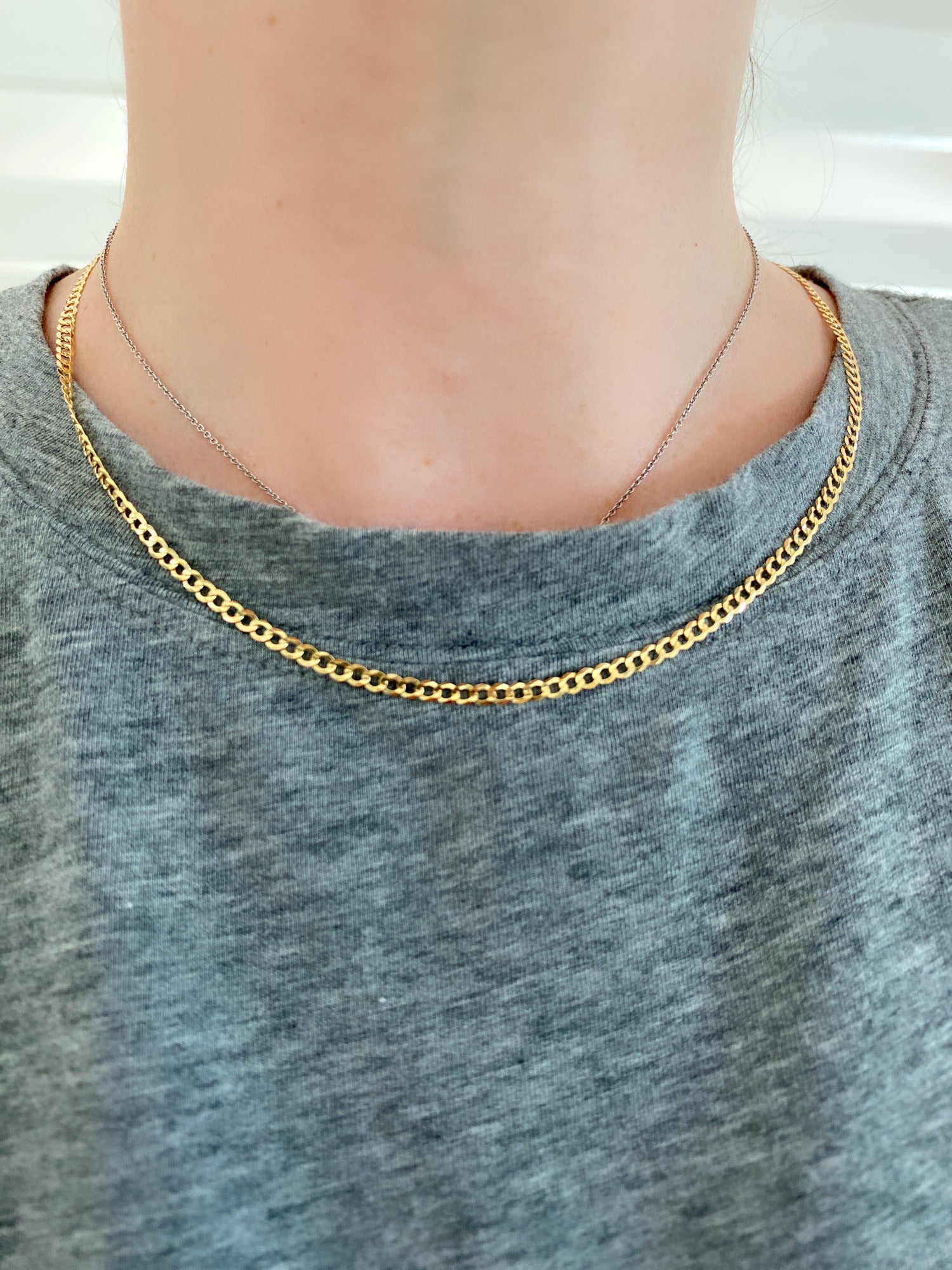 Gold Mini Curb Link Chain Necklace – Nicole Rose Fine Jewelry