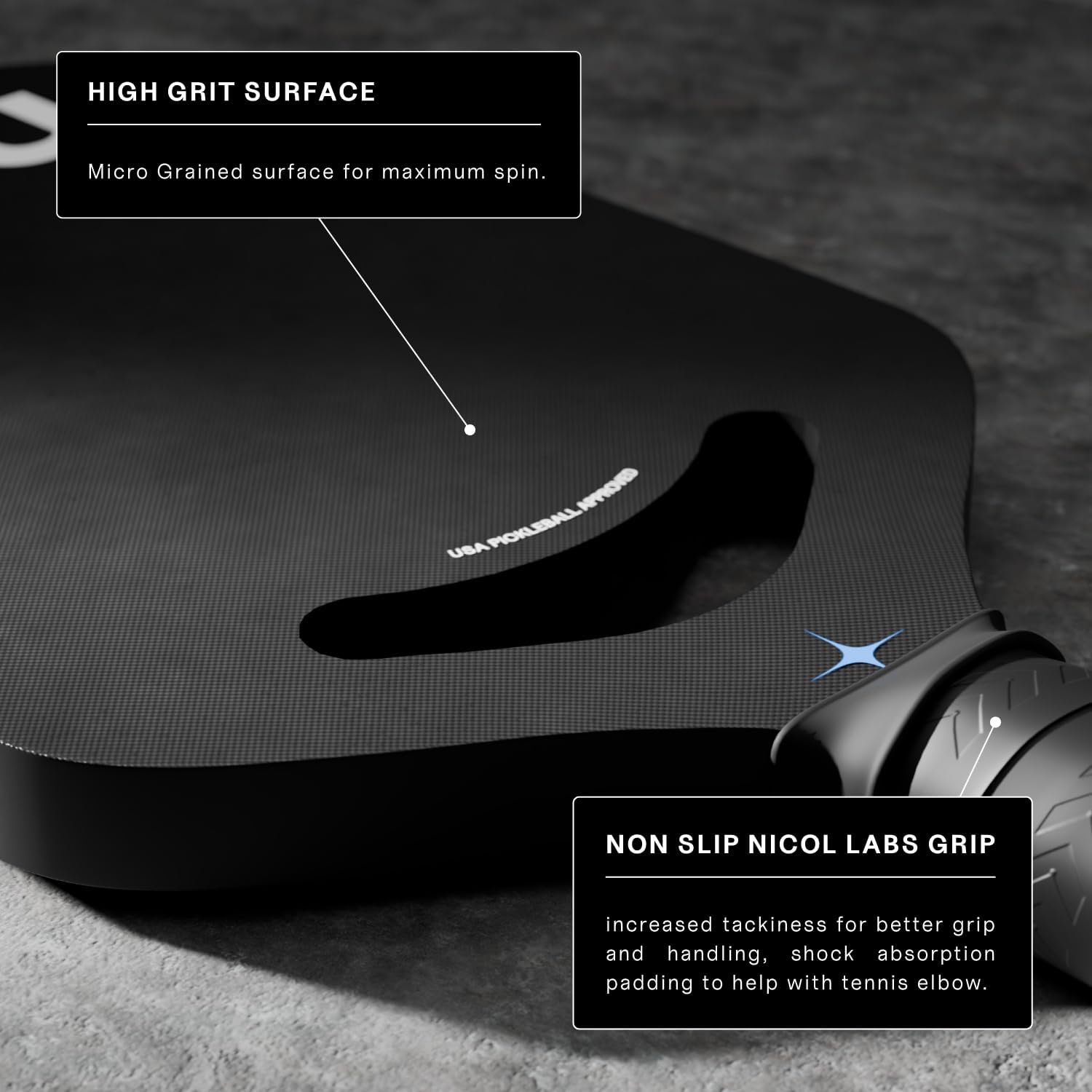 2024 Nicol Pickleball Icarus Control Paddle: Florek Carbon Fiber