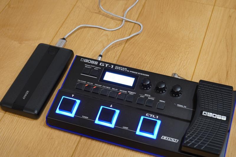 BOSS GT-1とエフェクターをPDトリガーケーブルを使ってモバイル