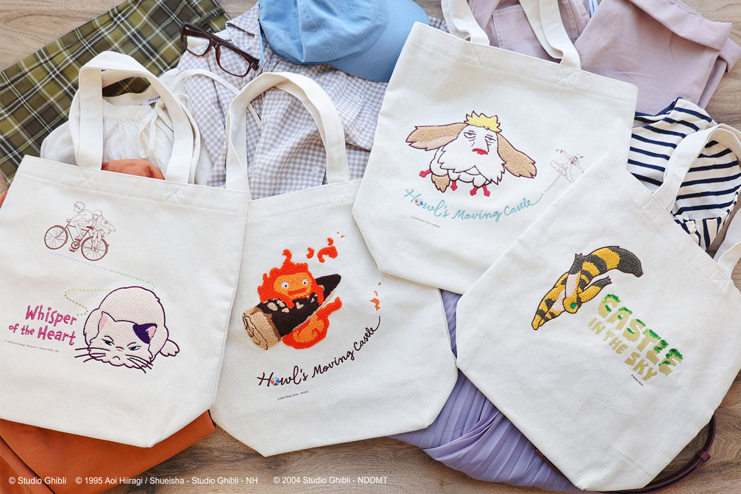 ジブリ「縦型刺繍帆布トートバッグ」登場！ふわモコなカルシファー