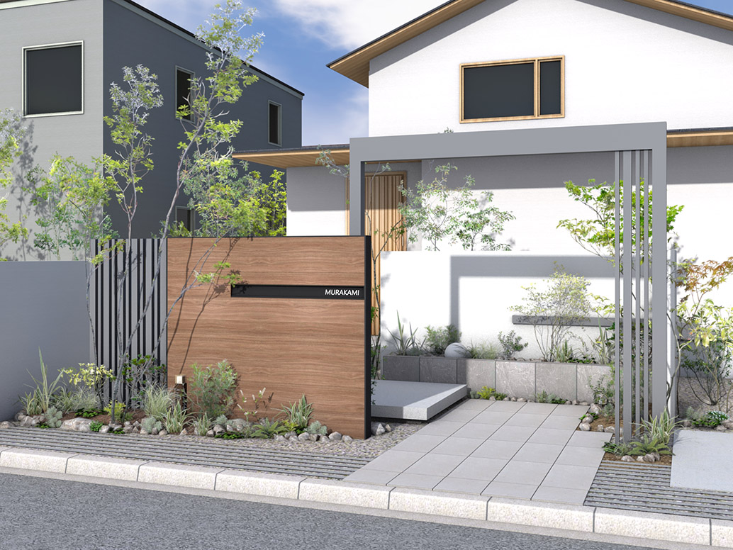 優しい色合いでまとめたジャパンディのファサードプラン CG動画プラン