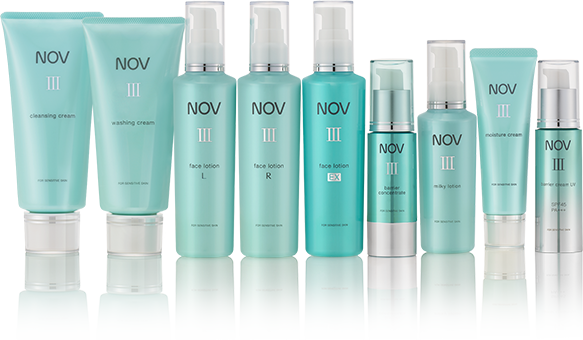 乾燥肌・敏感肌・低刺激性スキンケアのⅢシリーズ｜NOV