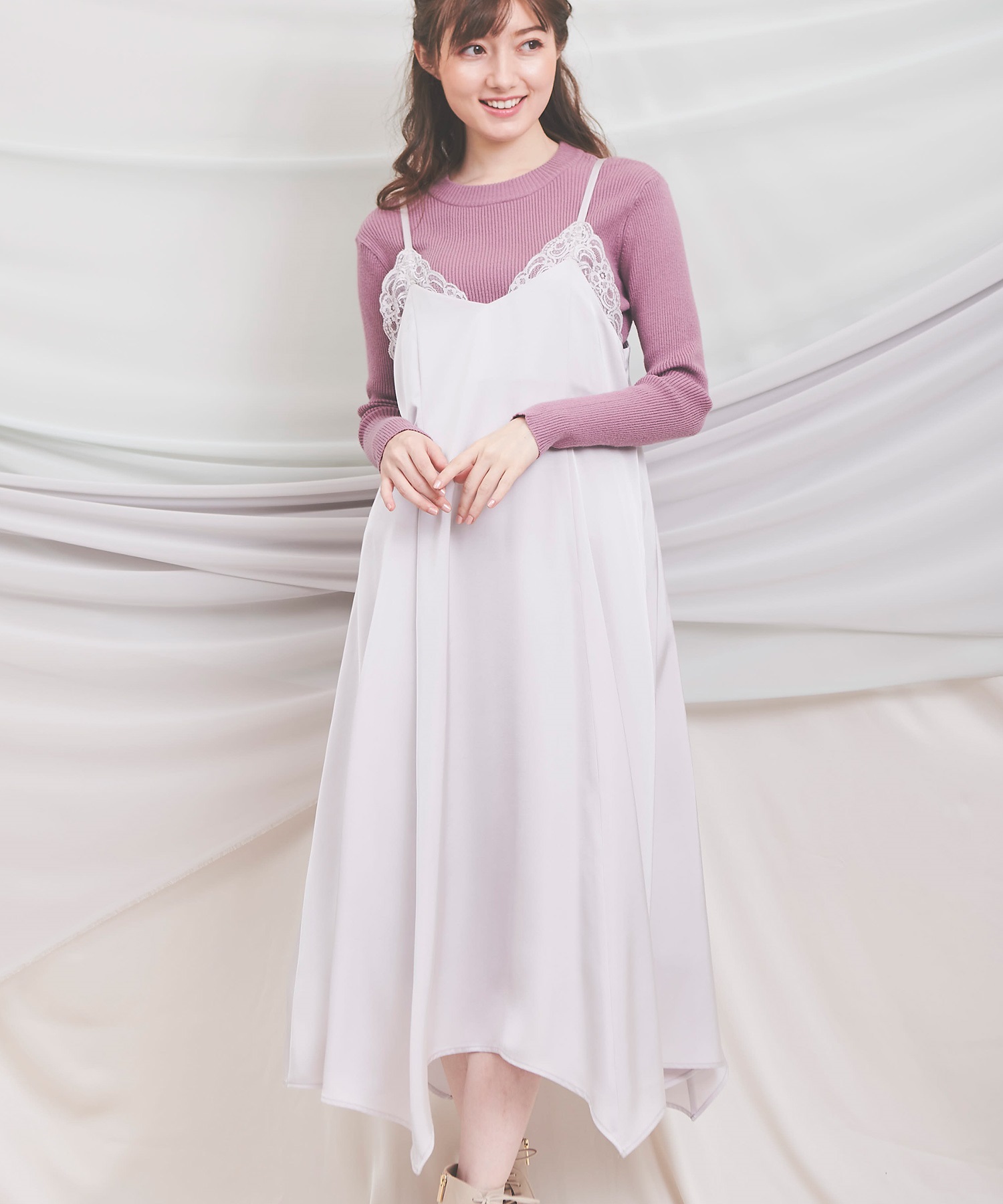 ニットサテンワンピース | キャミワンピース | NOELA OFFICIAL WEB STORE