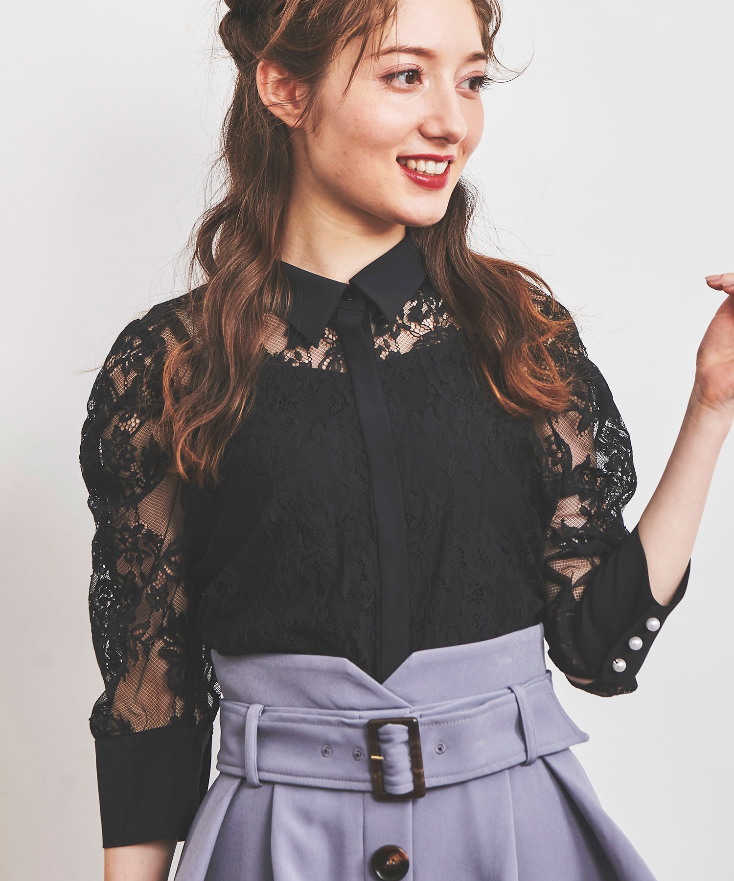 インナー付レースシャツ | シャツ・ブラウス | NOELA OFFICIAL WEB STORE