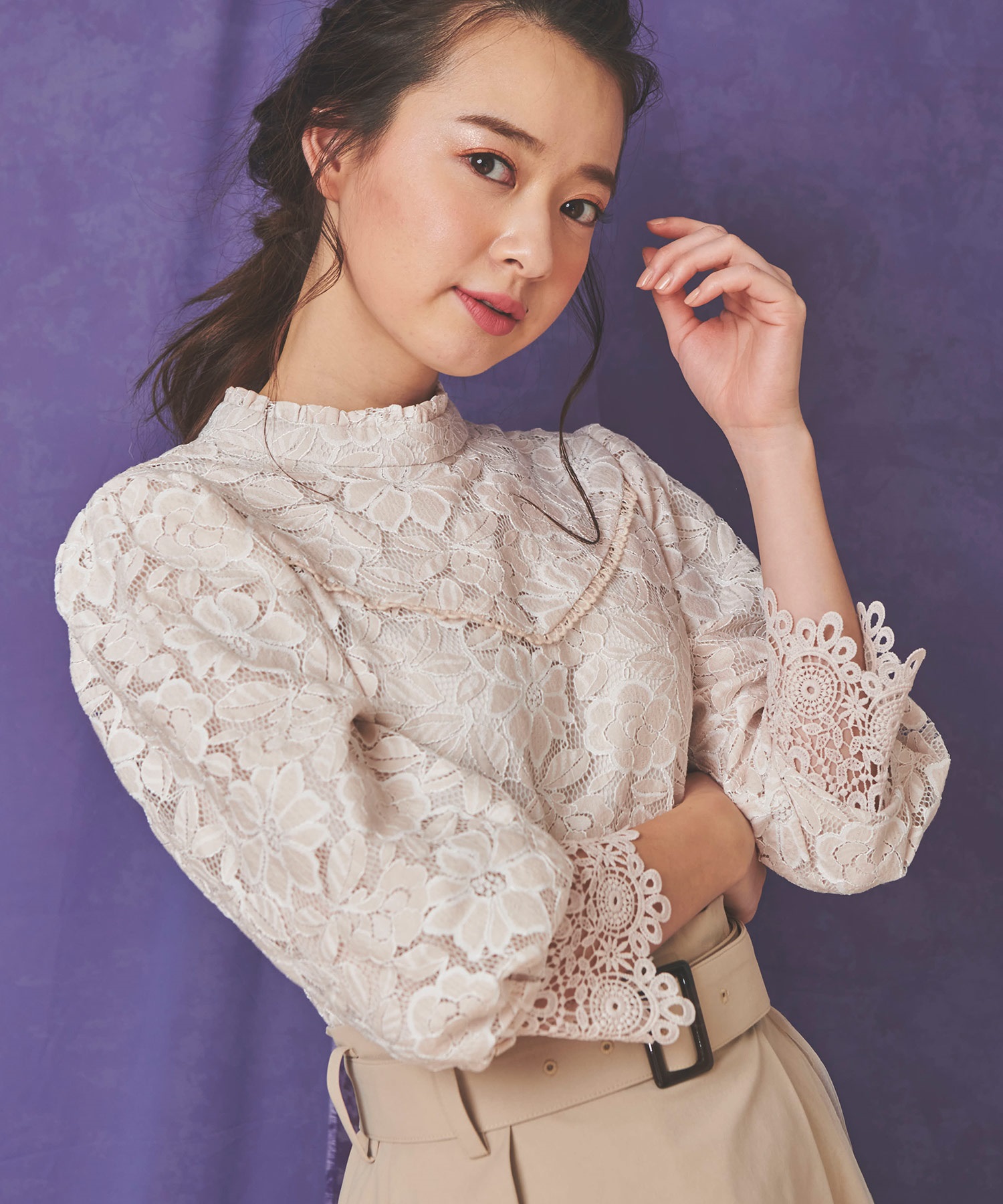 コードハイネックブラウス | シャツ・ブラウス | NOELA OFFICIAL WEB STORE