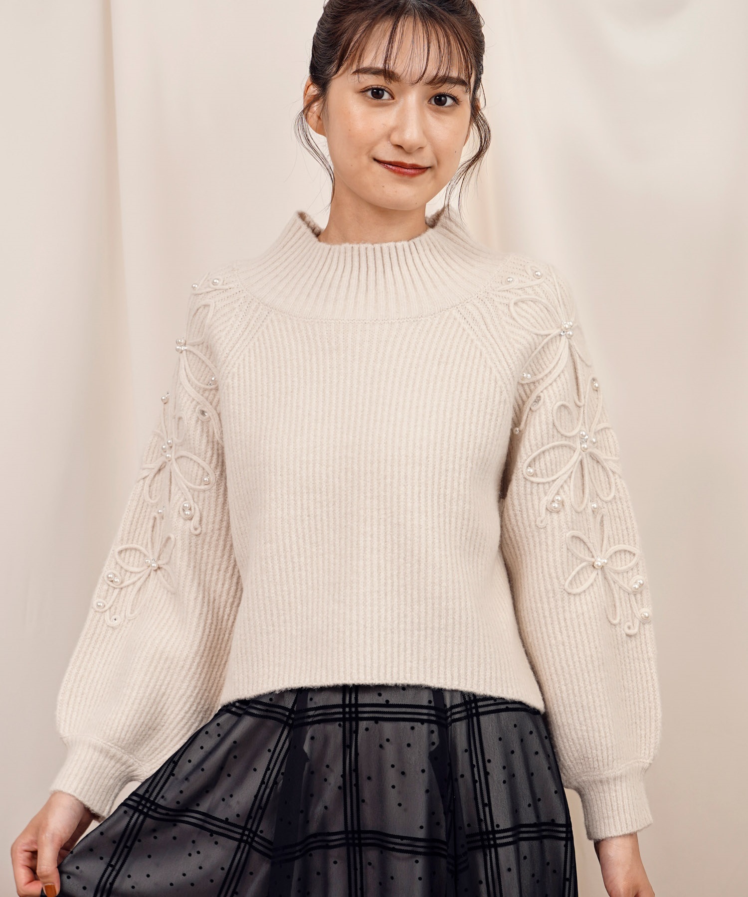 テープフラワーミドルニット | ニット | NOELA OFFICIAL WEB STORE