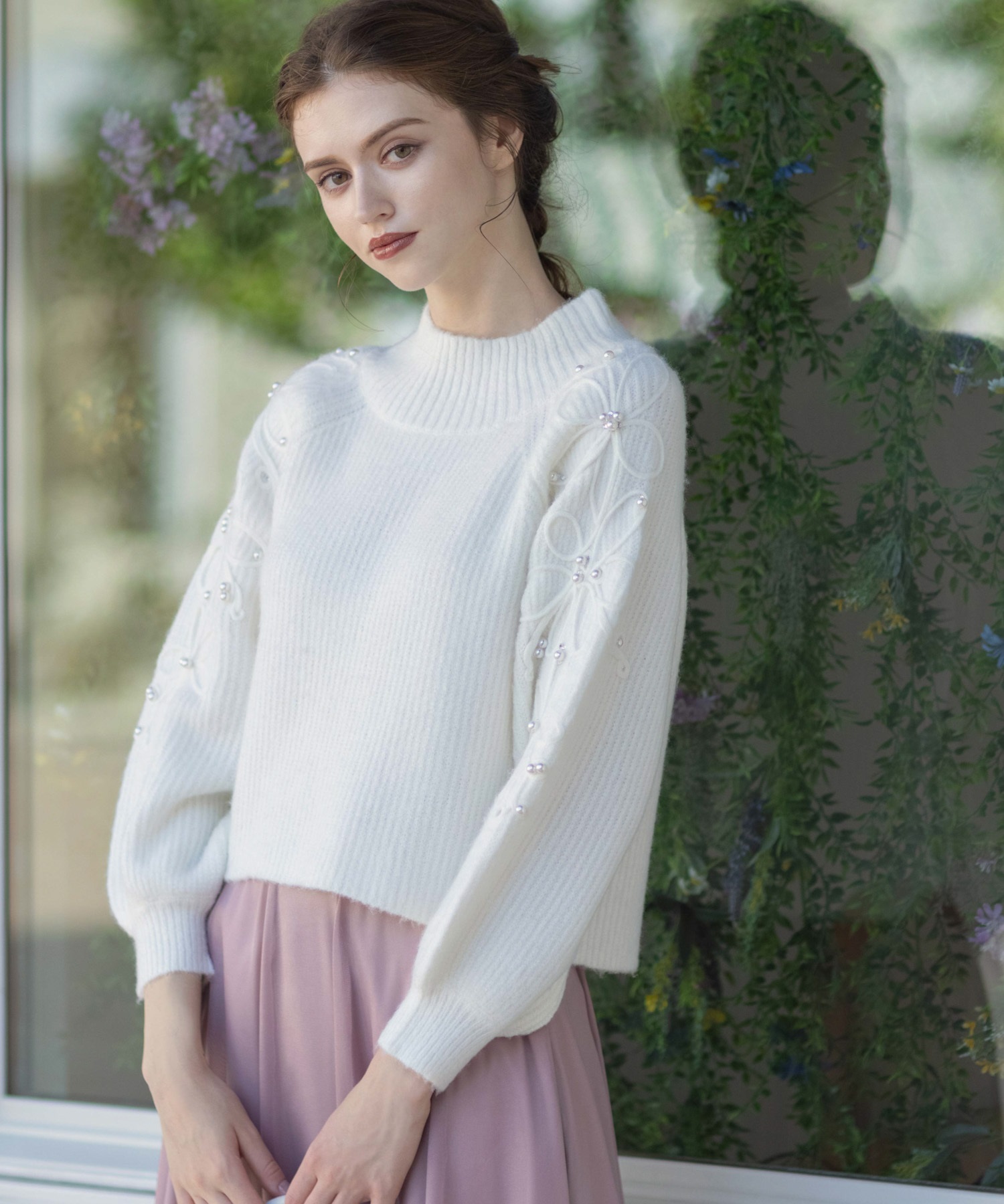 テープフラワーミドルニット | ニット | NOELA OFFICIAL WEB STORE