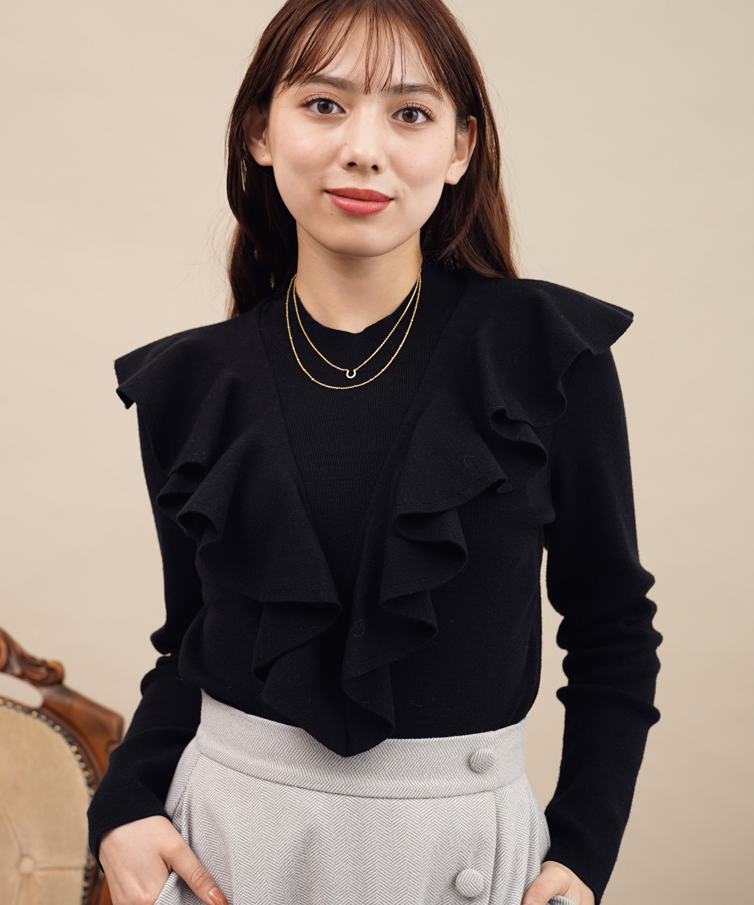 ラッフルフリルニット | ニット | NOELA OFFICIAL WEB STORE