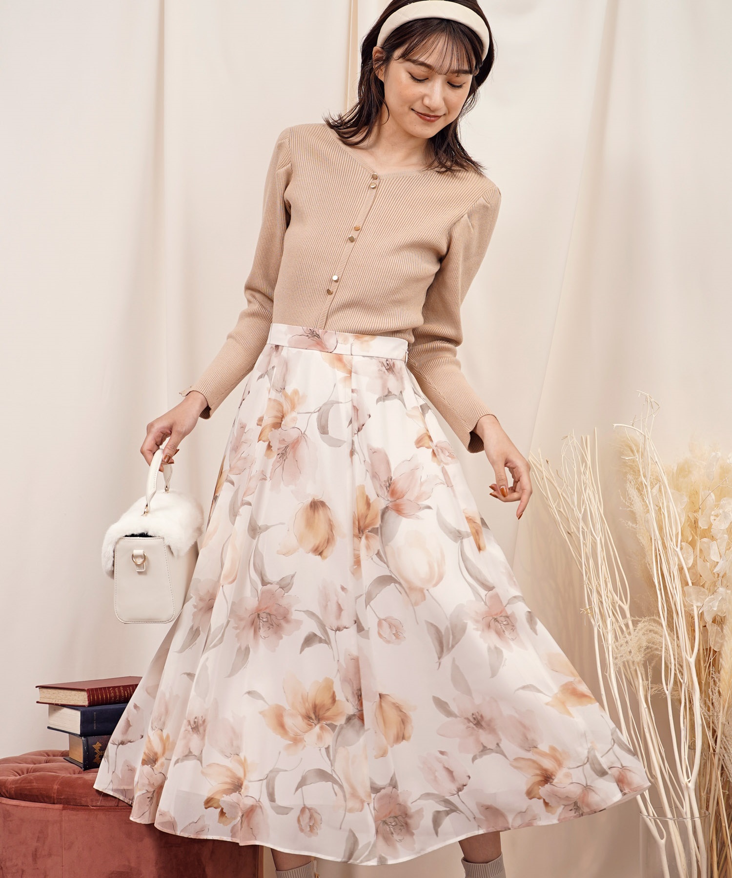 ぼかしフラワースカート | フレアスカート | NOELA OFFICIAL WEB STORE