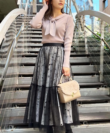 チュールプリントスカート | フレアスカート | NOELA OFFICIAL WEB STORE