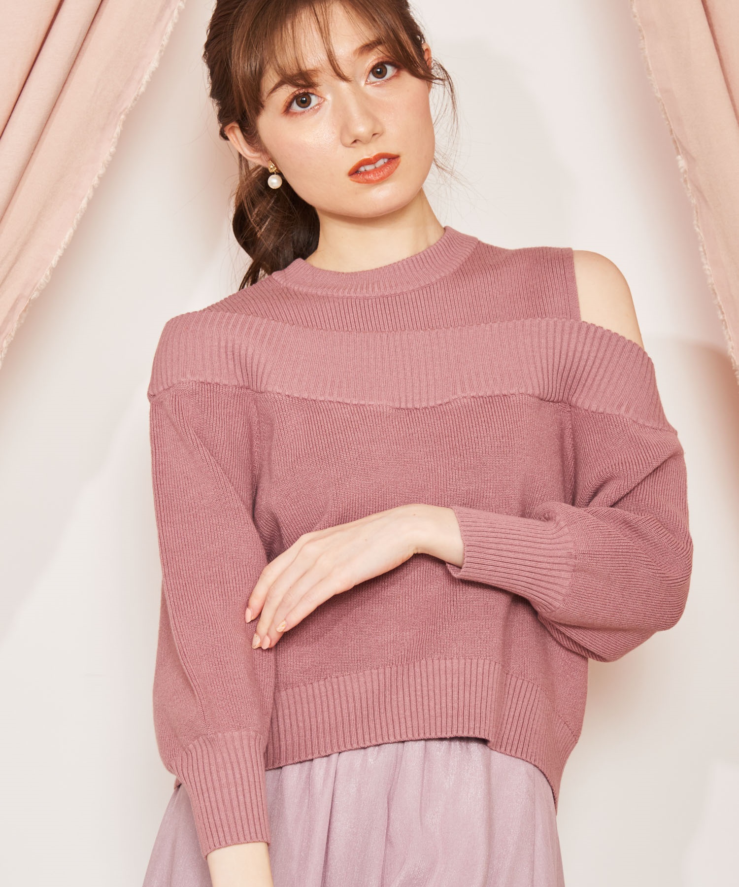 オープンショルダーレイヤードニット | ニット | NOELA OFFICIAL WEB STORE