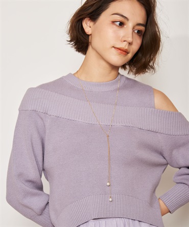 オープンショルダーレイヤードニット | ニット | NOELA OFFICIAL WEB STORE