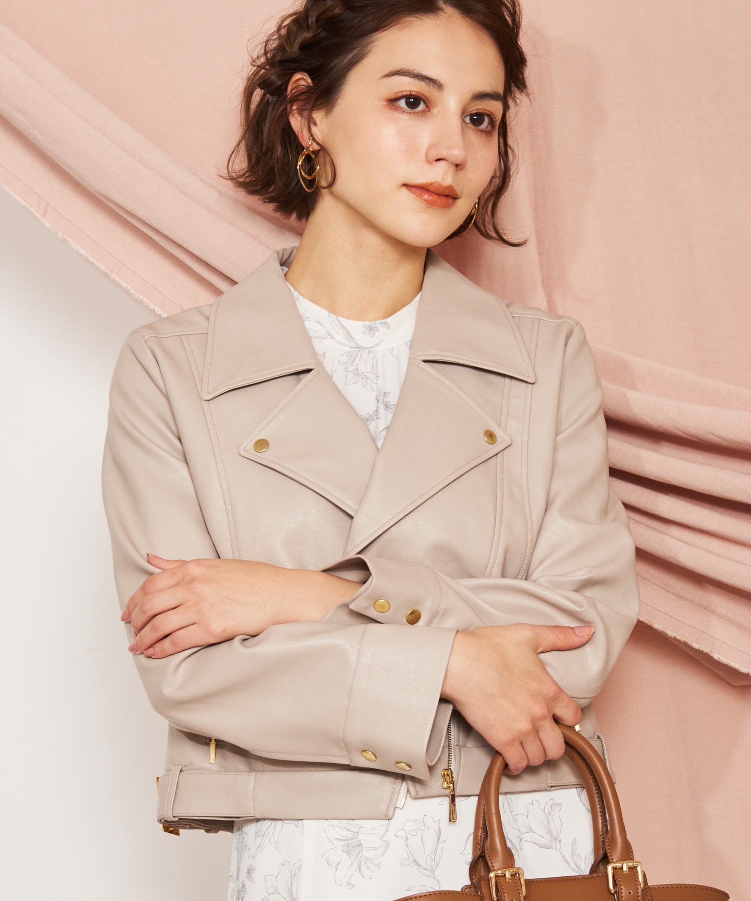 フェイクレザーライダースジャケット | ジャケット | NOELA OFFICIAL