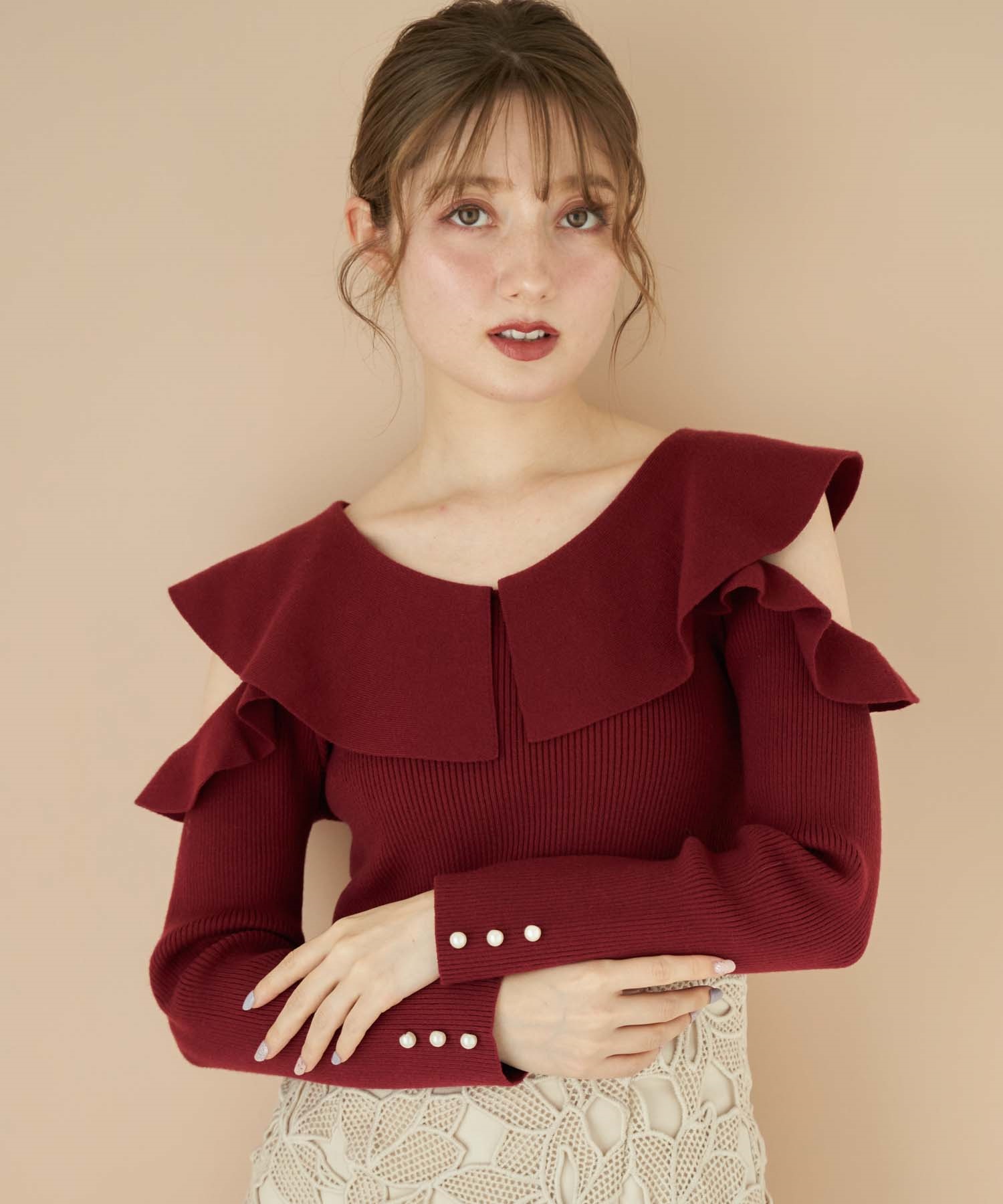肩開きフリルニット | ニット | NOELA OFFICIAL WEB STORE