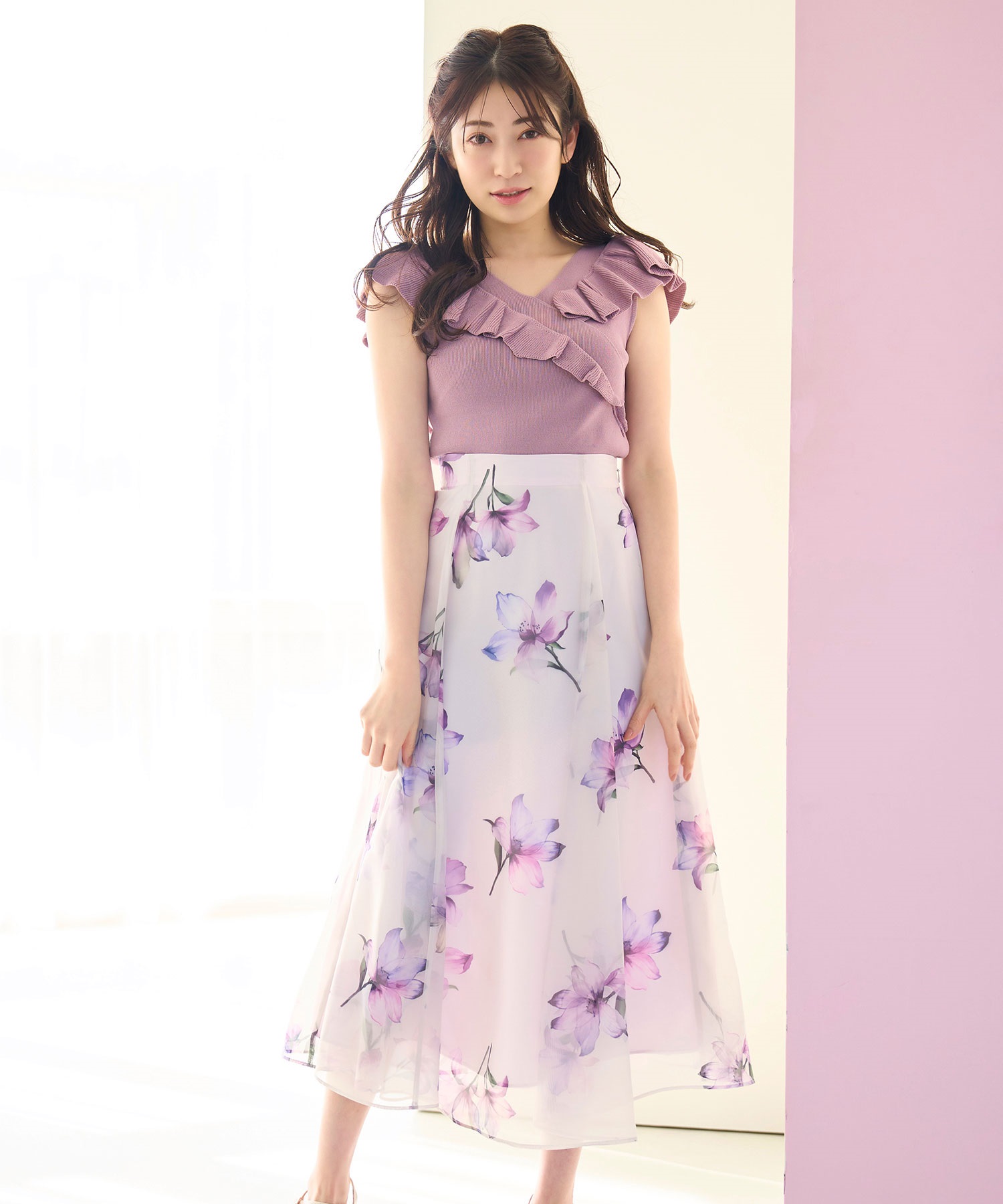 スケルトン花柄スカート | フレアスカート | NOELA OFFICIAL WEB STORE