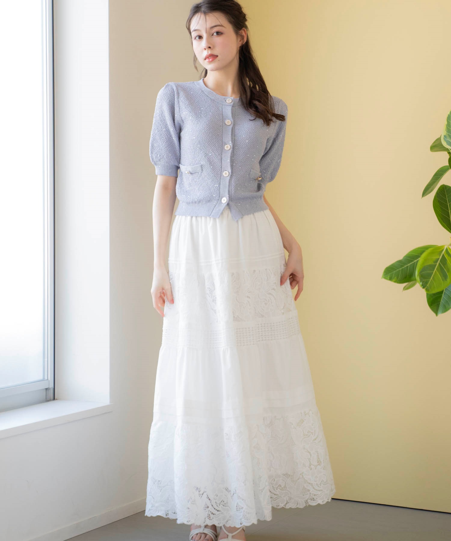 SSサイズあり】レース切り替えスカート | フレアスカート | NOELA