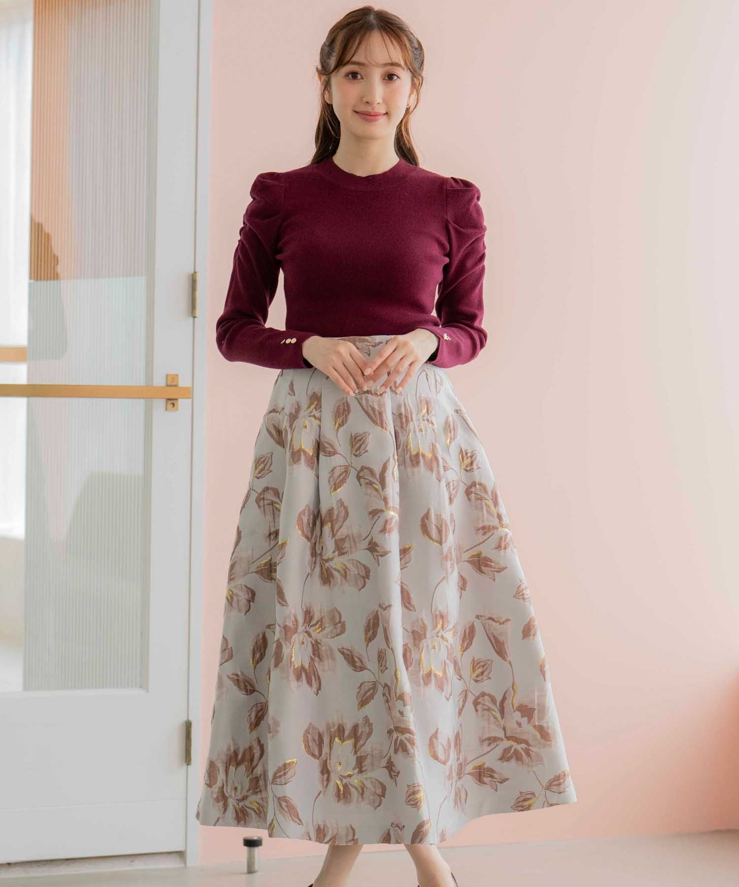 光沢ジャガードスカート | フレアスカート | NOELA OFFICIAL WEB STORE