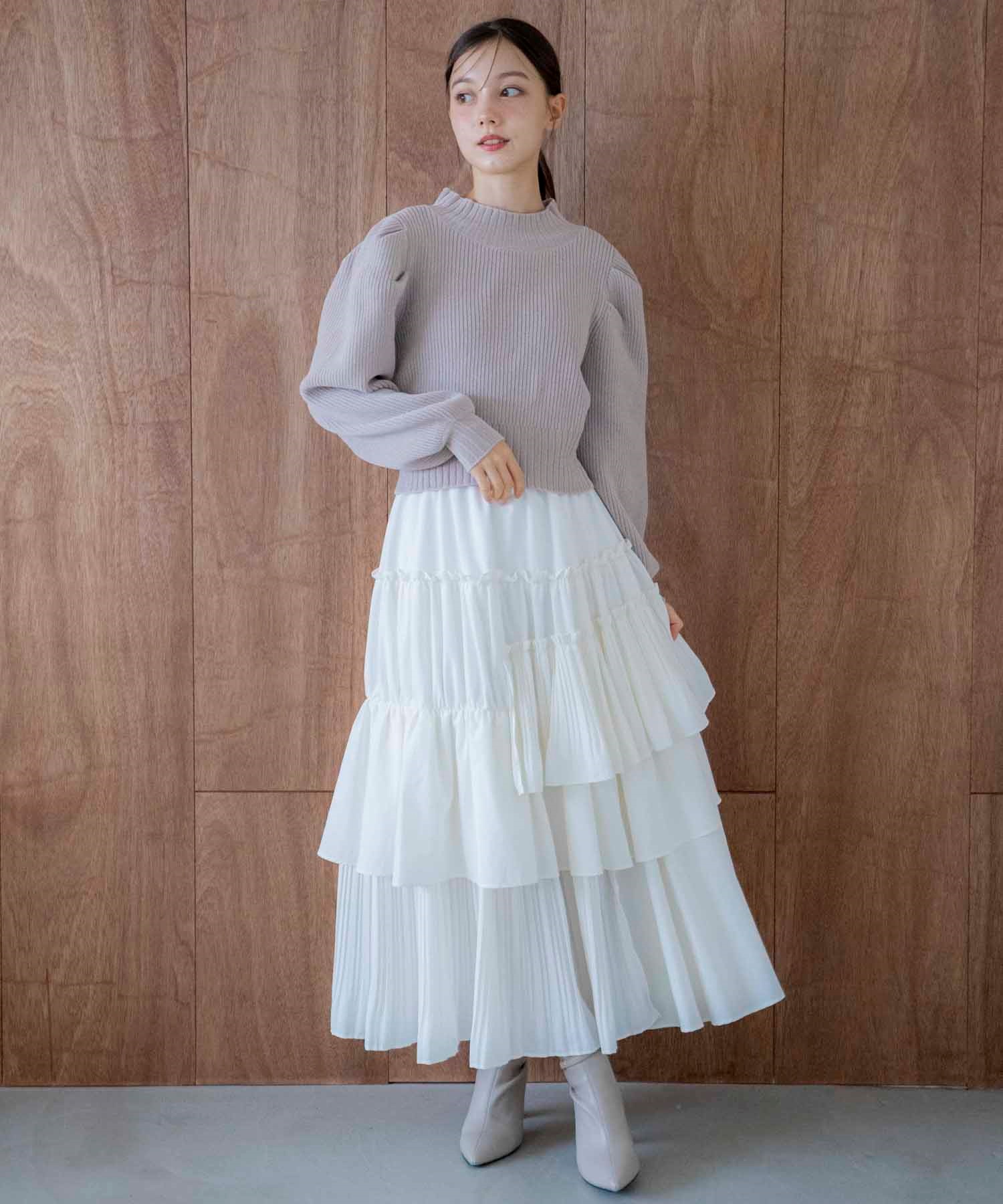 la belle Etude ランダムギャザーティアードフリル2WAYスカート LA