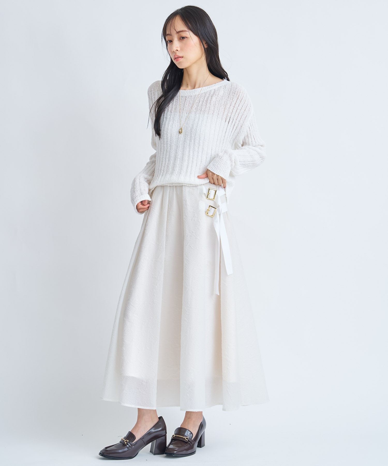 予約】シアーエンボスフレアスカート | フレアスカート | NOELA