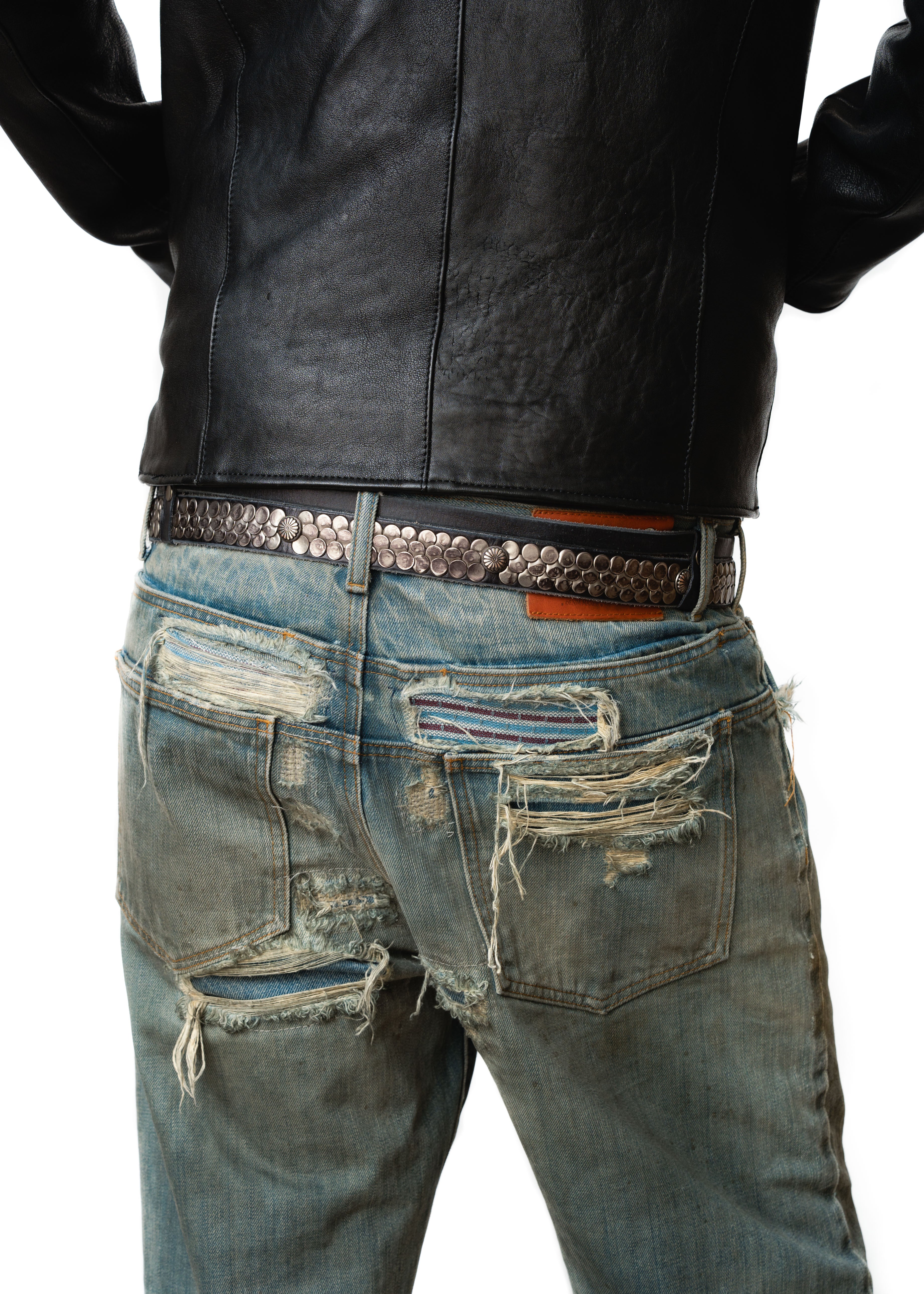 NFS DOUBLE-LAYERED BELT BLACK – NO/FAITH STUDIOS