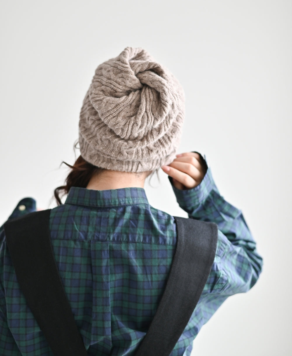 2WAY】ねじりネックウォーマー【アンゴラ混】