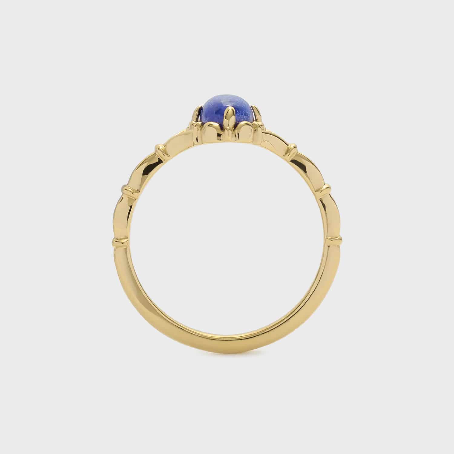 SAORIさんご着用】ゴールドラピスラズリピンキーリング｜ピンキー