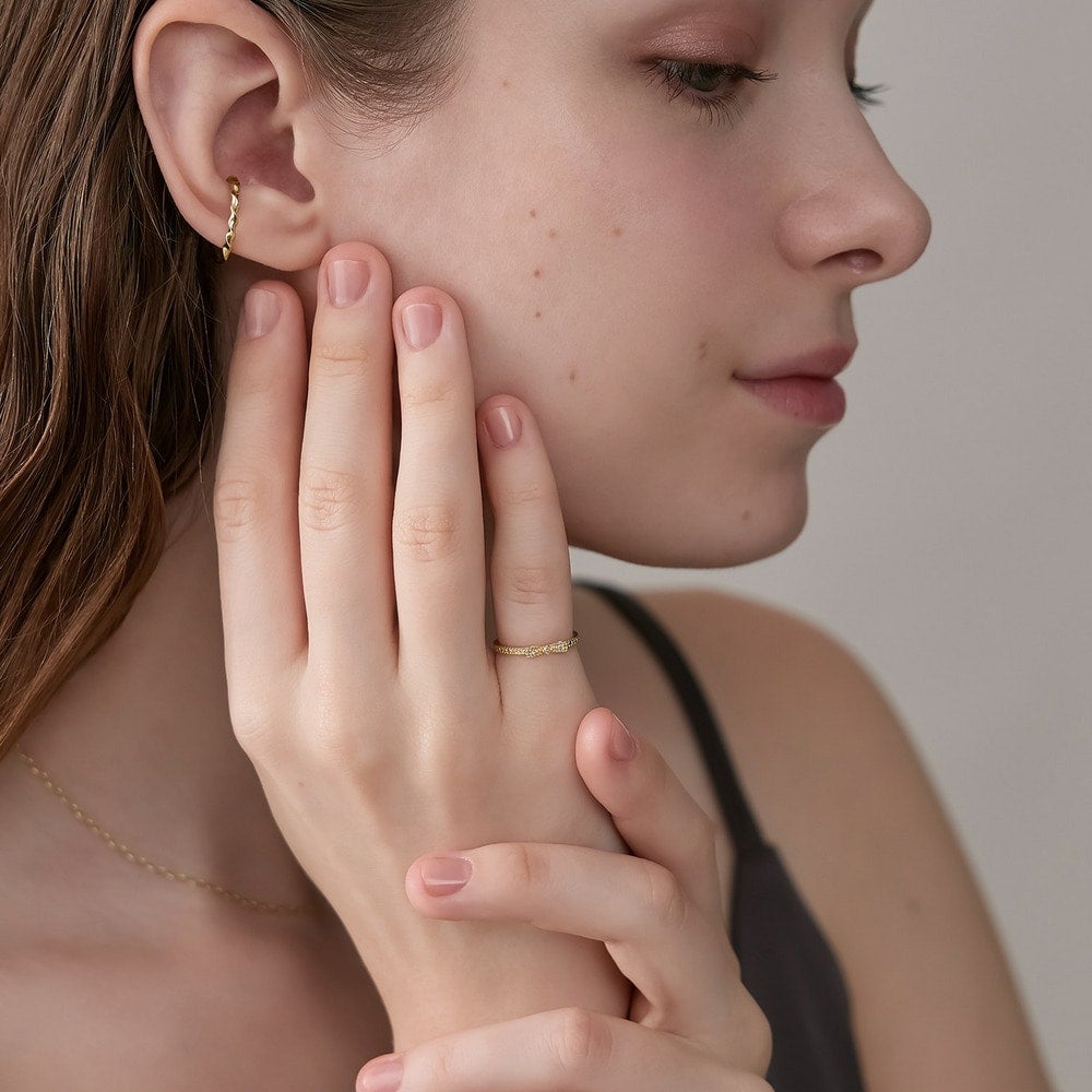 K10ダイヤモンドピンキーリング｜ピンキーリング｜ノジェス 公式