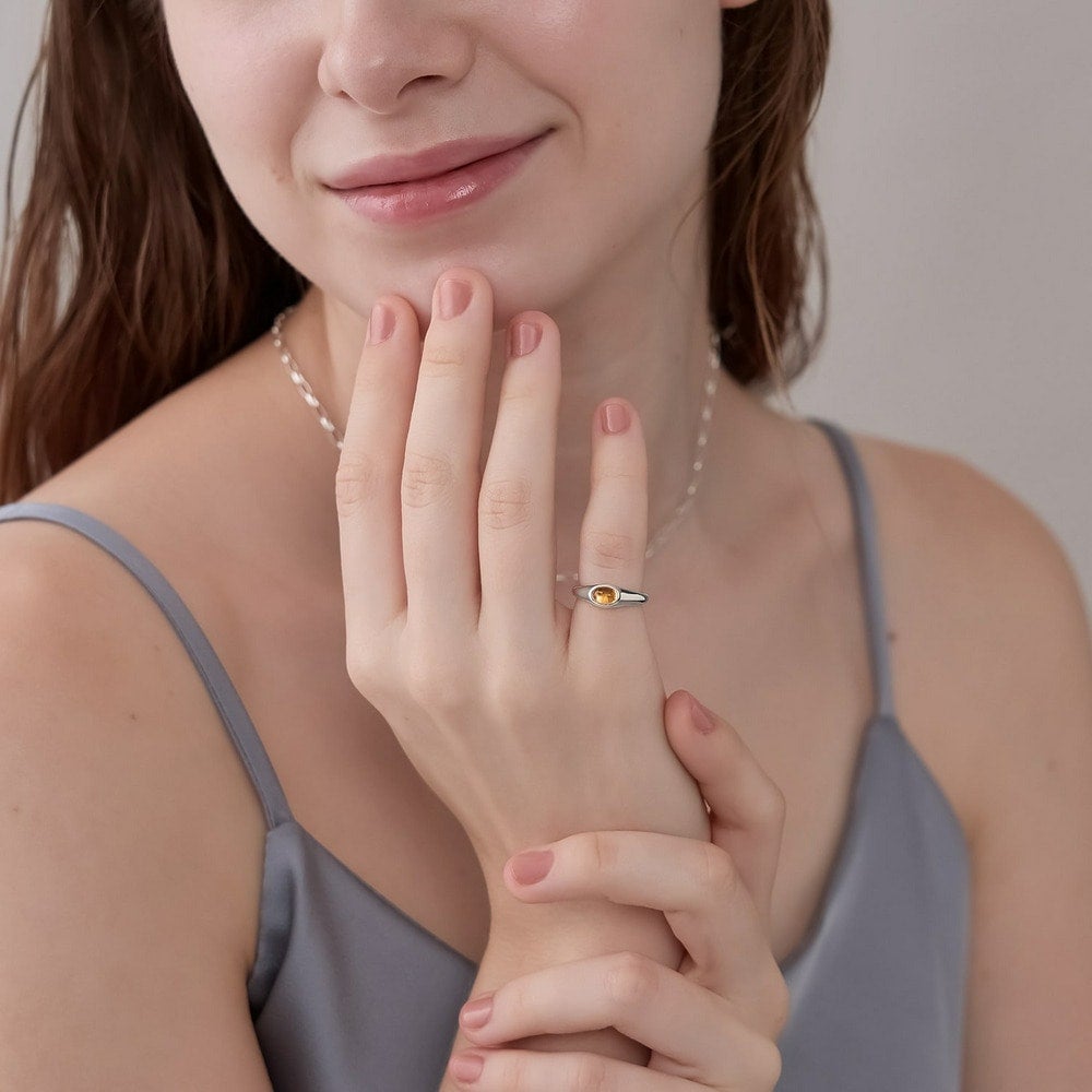 シルバーシトリンピンキーリング｜ピンキーリング｜ノジェス 公式