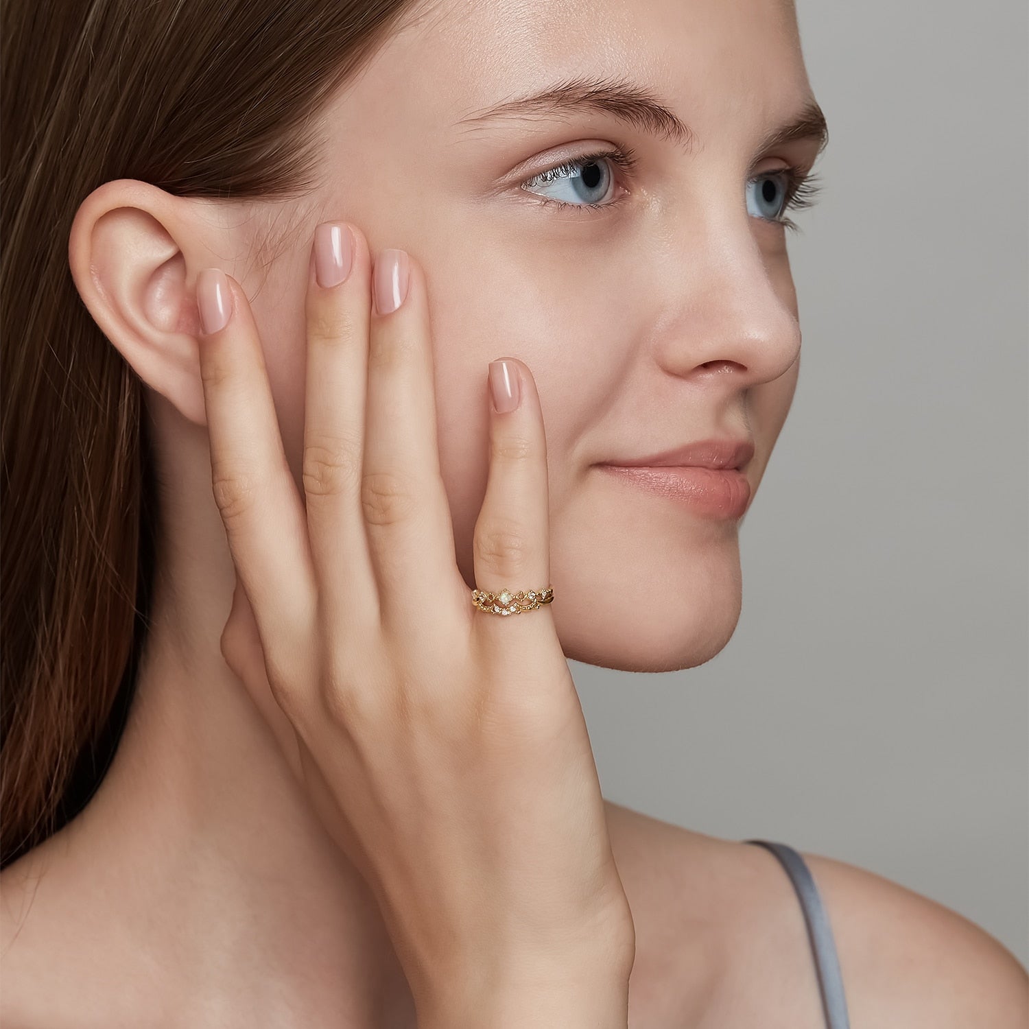 Pocket Ring】K10オパールピンキーリング｜ピンキーリング｜ノジェス