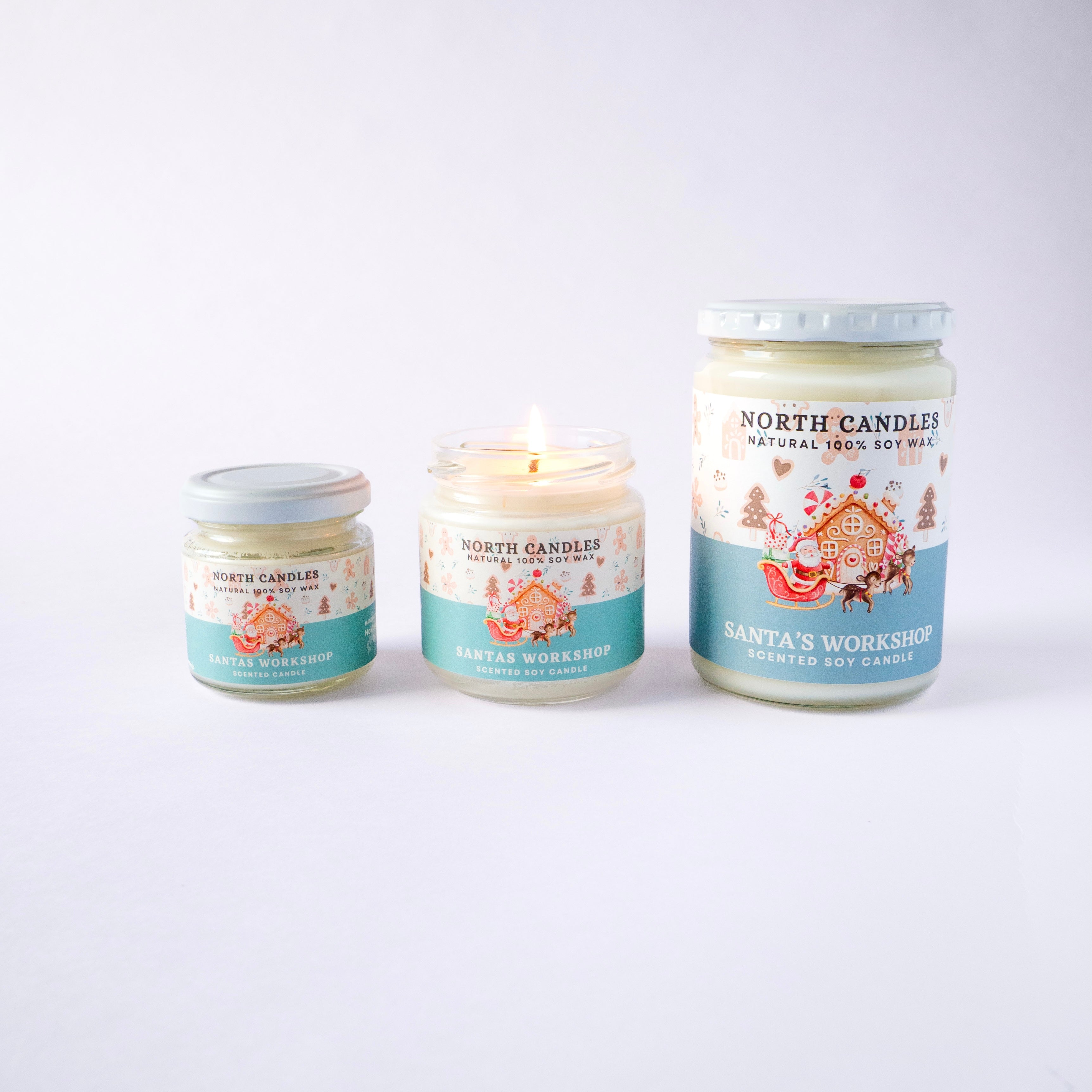 クリスマスキャンドルサンタズワークショップアロマソイキャンドル