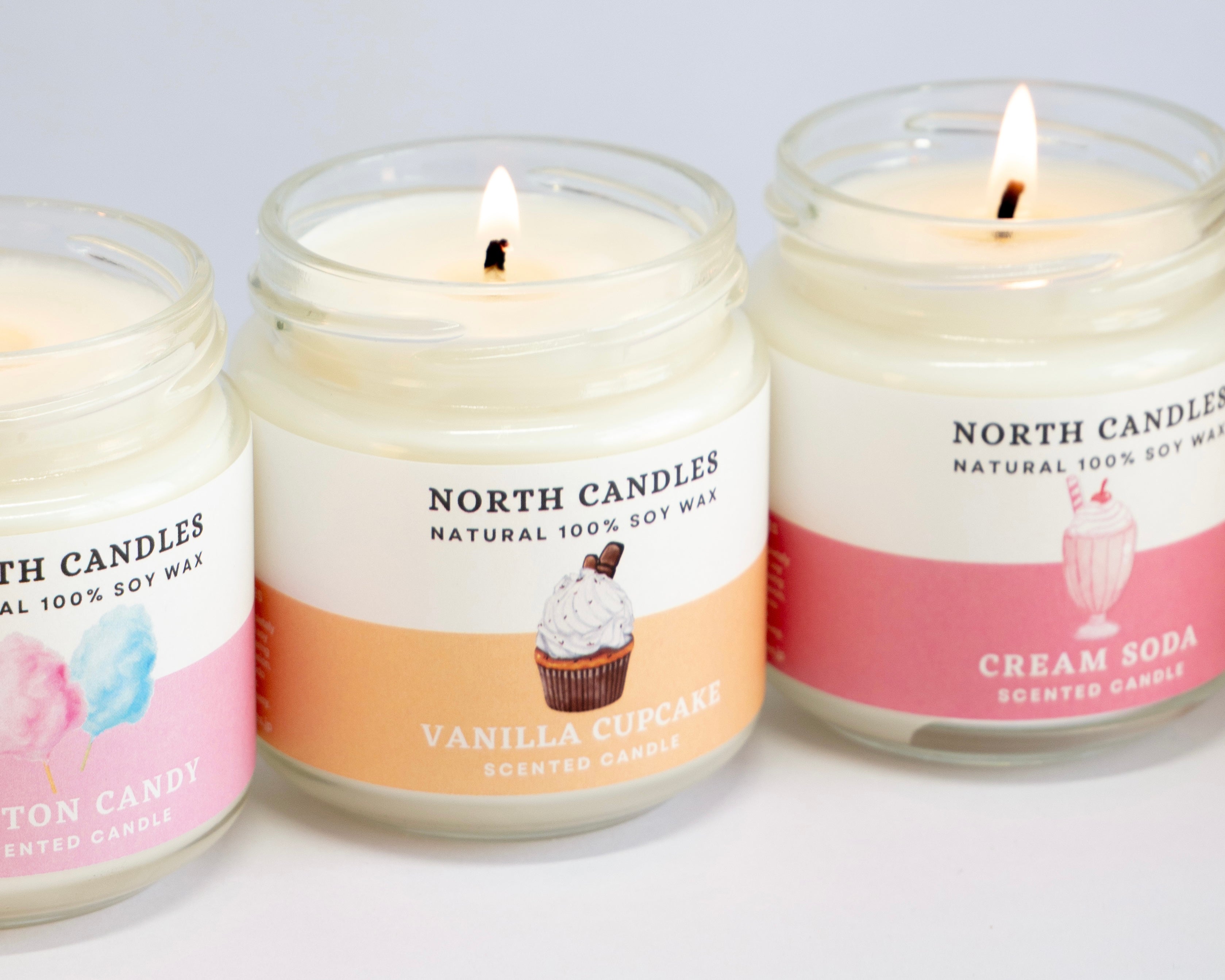 バニラカップケーキビンキャンドル – North Candles