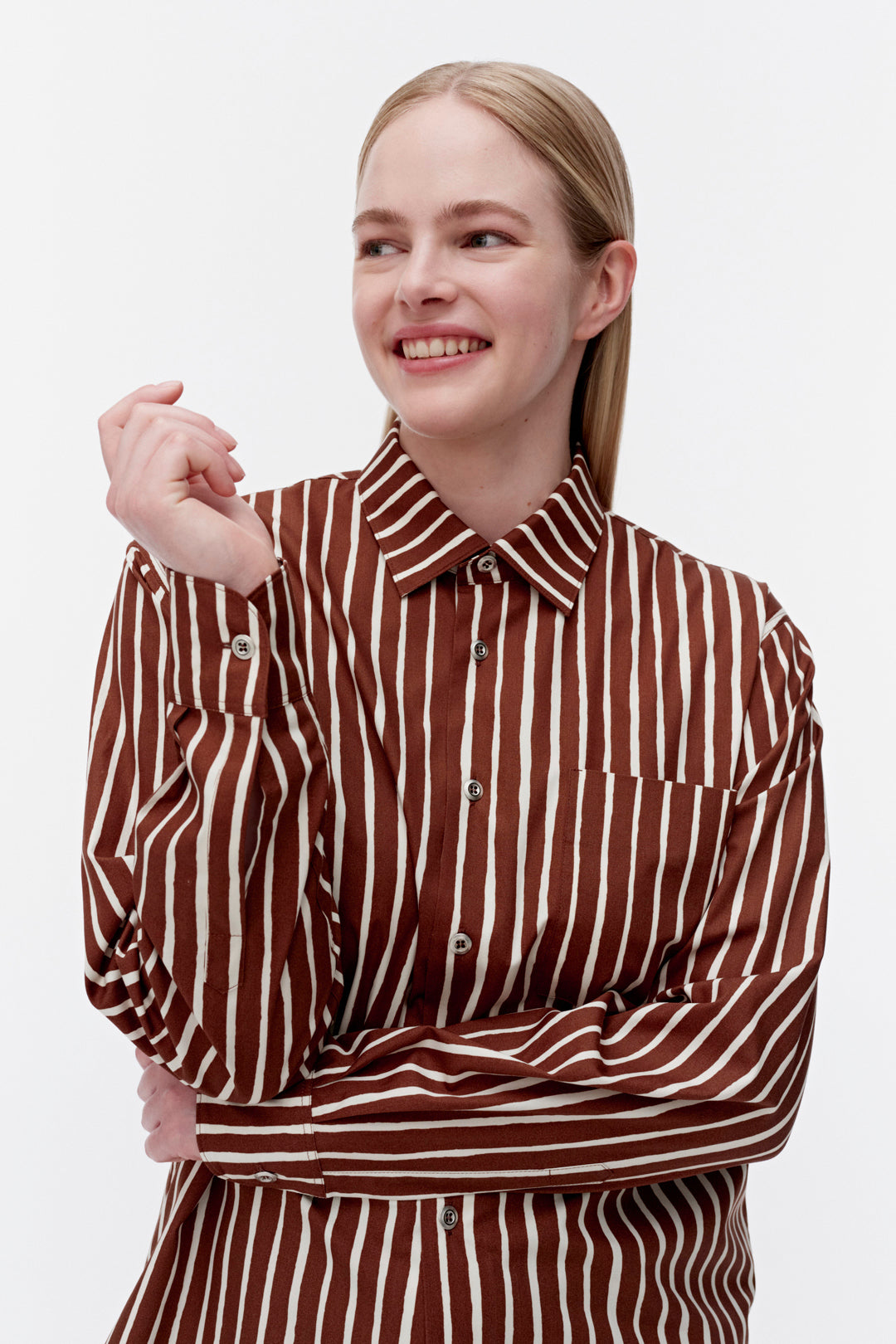 Marimekko Jokapoika Brown/Off White Shirt – Nordic Labels
